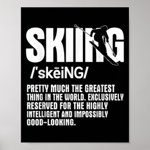 Poster Esqui alpino Descida esquiando esquiador esportes 
