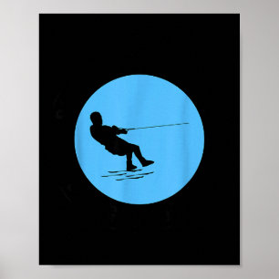 Poster Esqui aquático de barco motorizado sem calçados es