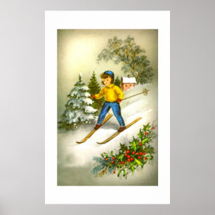 Poster Esqui da menina