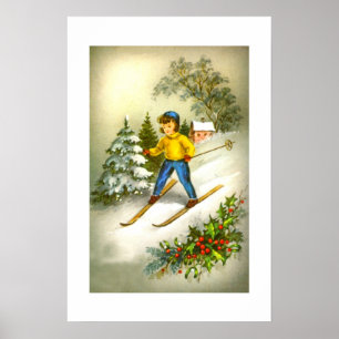 Poster Esqui da menina