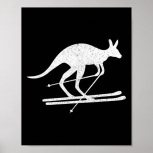 Poster Esqui de Canguru Diversão Esportes de Inverno Aust