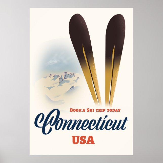Poster Esqui de Connecticut (Frente)