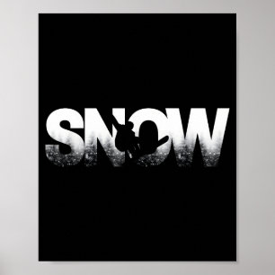 Poster Esqui de neve engraçado Esquiador de neve Andar In