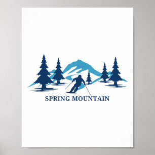Poster Esqui de Ski Resort da Pensilvânia de primavera Mo
