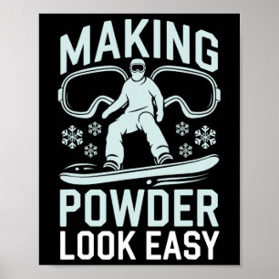 Poster Esqui E Snowboard Iniciante Esportes De Inverno En