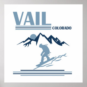 Poster Esqui em Vail Colorado