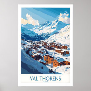 Poster Esqui em Val Thorens Arte Impressa 1