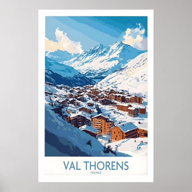 Poster Esqui em Val Thorens Arte Impressa 1 (Frente)