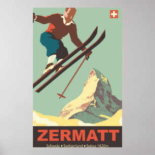 Poster Esqui em Zermatt