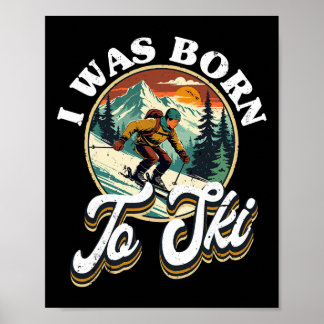 Poster Esqui Esquiando Esporte de Inverno