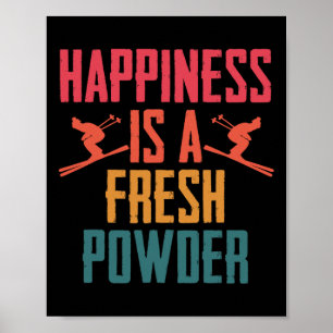 Poster Esqui Esquiando Esporte De Inverno Felicidade É Pó