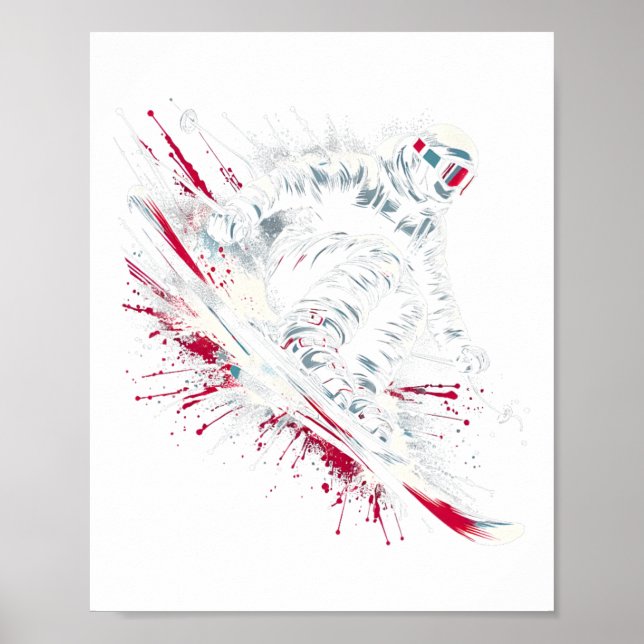 Poster Esqui estilo livre esqui Freeski Winter Extreme Sp (Frente)