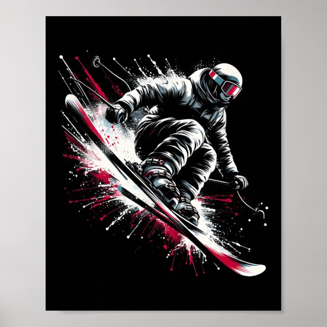 Poster Esqui estilo livre esqui Freeski Winter Extreme Sp (Frente)