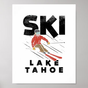 Poster Esqui - Lago Tahoe de Esqui