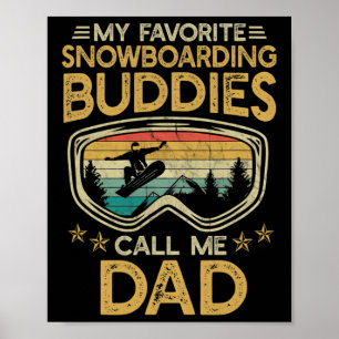 Poster Esqui - Meus Amigos Favoritos De Snowboard Me Cham