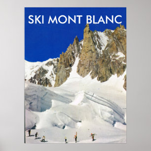 Pôster Esqui Mont Blanc, France