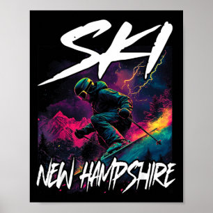 Poster Esqui new hampshire esqui downhill new hampshire n