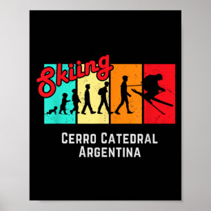 Poster Esqui no cerro catedral argentina para homens e mu