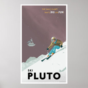 Pôster Esqui Pluto - grande formato