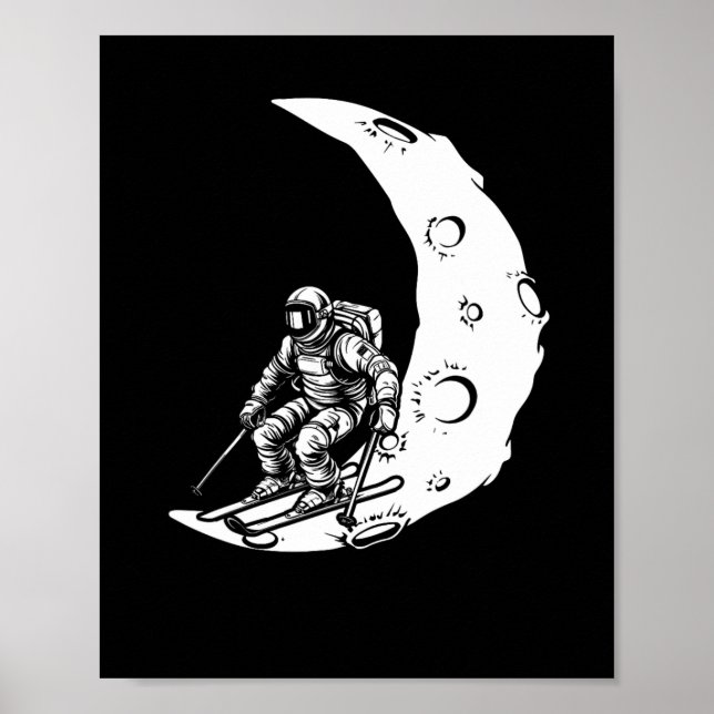 Poster Esqui Snowboard - Lua Crescente Snowboard (Frente)