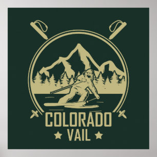 Poster Esqui Vail Colorado