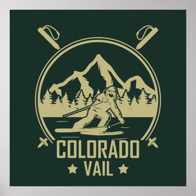 Poster Esqui Vail Colorado (Frente)