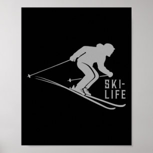 Poster Esqui Vida Esquiador Esportes Extremos Inverno Mon