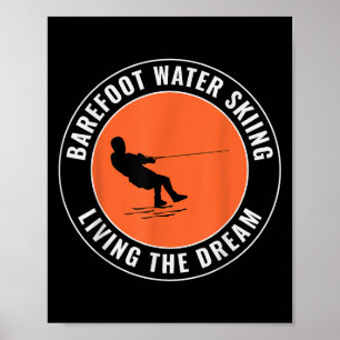 Poster Esquiação Descalço Esquiação Aquática de Barco a M