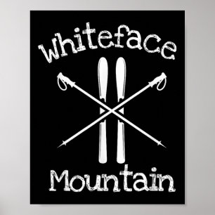 Poster Esquiação na Montanha Whiteface Ski Esquiador Bast