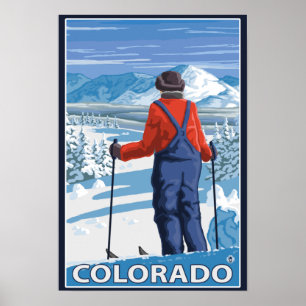 Pôster Esquiador AdmiringColorado