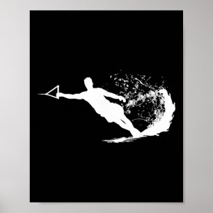 Poster Esquiador Aquático Profissional - Esqui Aquático E