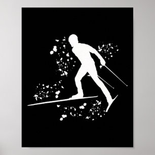 Poster Esquiador de Cross Country Esqui Nórdico Xc _1