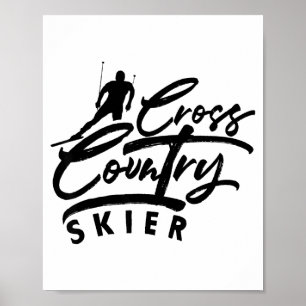 Poster Esquiador de esqui cross country xc esqui esportes