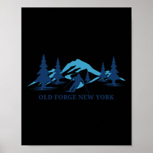 Poster Esquiador de esqui do velho Forge de Nova York