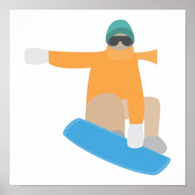 Poster Esquiador de snowboard (Frente)