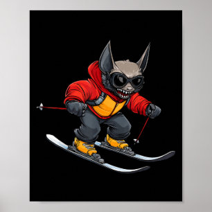 Poster Esquiador Morcego