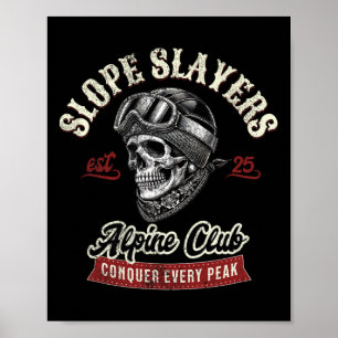 Poster Esquiadores de Freestyle Skiing Slope Slayers Aven