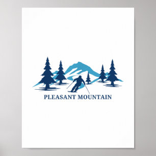 Poster Esquiamento de Esqui de Maine Montanheira Agradáve