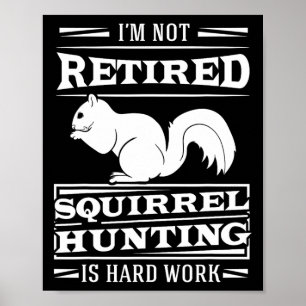 Poster Esquilo Caçador de Marmots Rifle Caça Chipmunks G