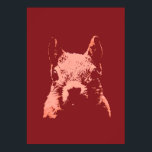 Poster Esquilo de pop Art<br><div class="desc">Imagem Digital Engraçada de Pop de Arte</div>