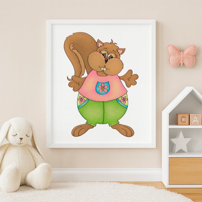 Poster esquilo de verão (Criador carregado)