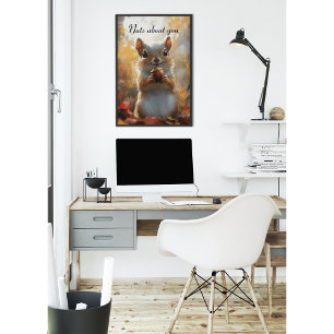 Poster Esquilo Louco por Você Arte Florestal