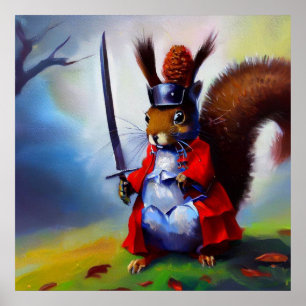 Poster Esquilo Samurai