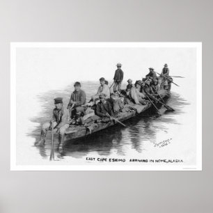Pôster Esquimós Nome de chegada AK 1910 do cabo