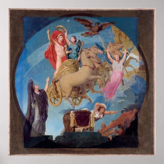 Poster Esquisse pour l'Hôtel de Ville de Paris : Apothéos (Frente)