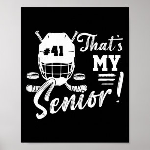 Poster Essa é a minha camisa de hóquei sênior noite númer
