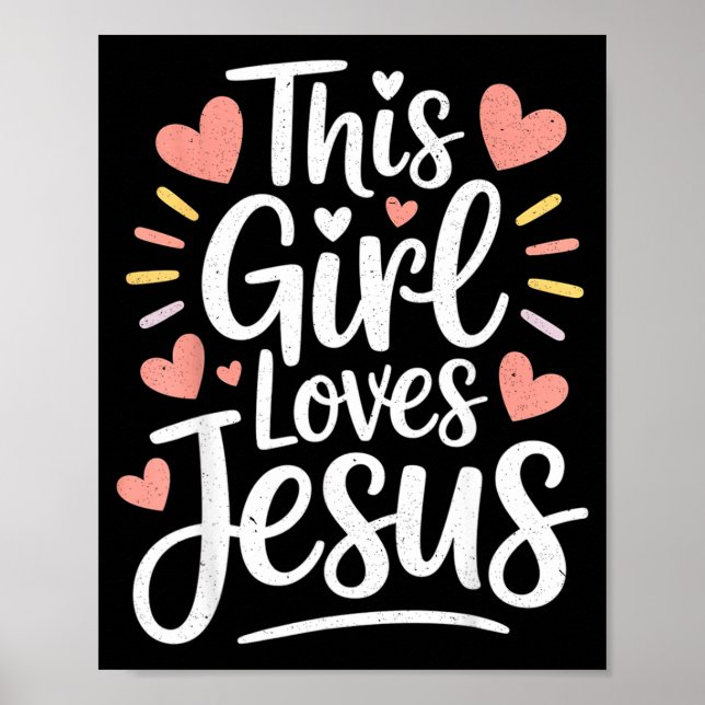 Poster Essa Garota Ama Jesus Presente Para Adolescente Cr (Frente)