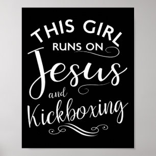 Poster Essa Garota Corre Com Jesus E Arte Marcial De Kick