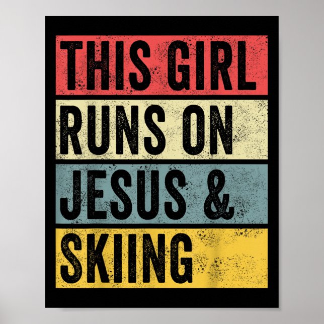 Poster Essa Garota Funciona Com Jesus E Esquiar O Skier S (Frente)
