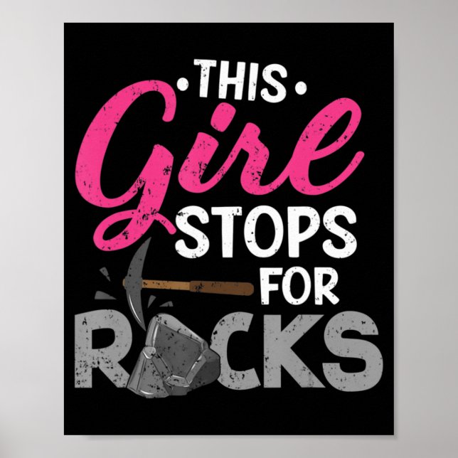 Poster Essa Garota Pára Para O Coletor De Rochas Geode Hu (Frente)